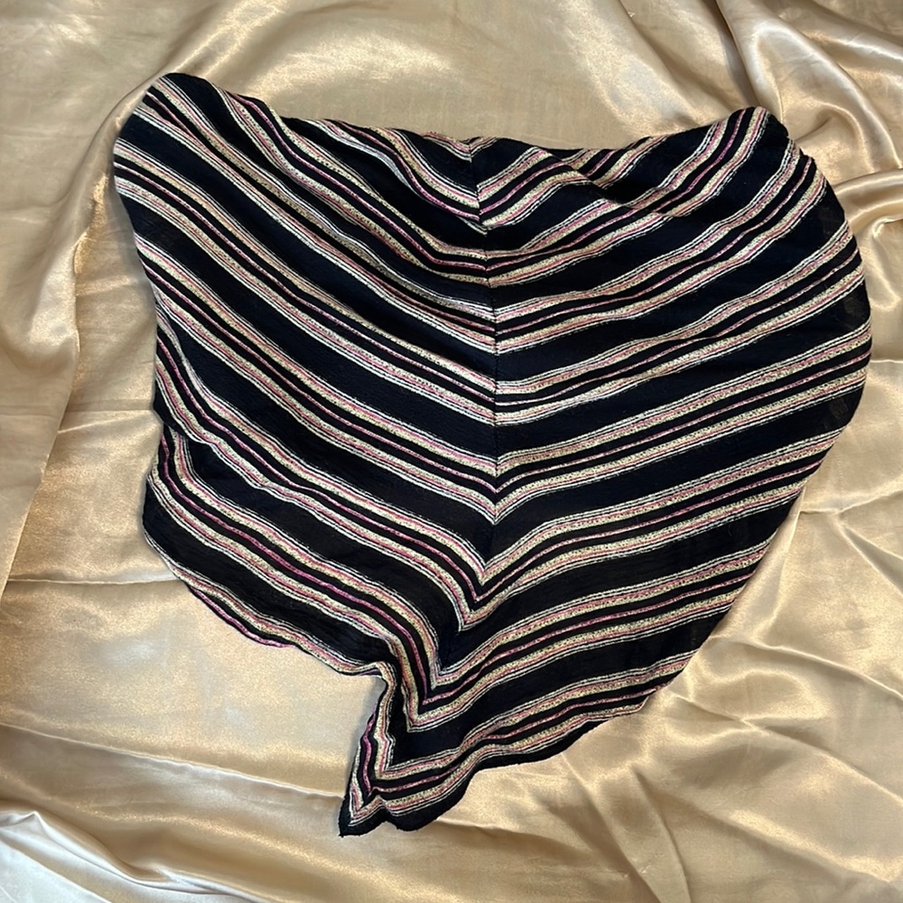 Colorful free people strapless bandana top